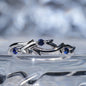 Sapphire ring casual daily ring set iconic in 925 sterling silver[YX01-Comely]