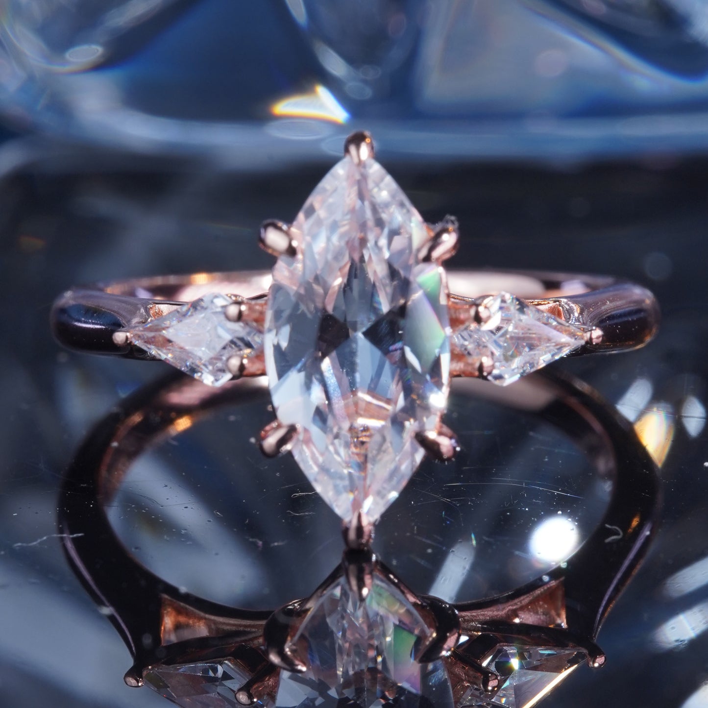 2CT White Sapphire Ring Graceful Radiance Exquisite Bridal Wedding Engagement Promise Proposing Ring in 925 sterling silver lab grown gemstone[WG57-Comely]