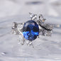 3CT Sapphire ring whimsical sparkle timeless elegant iconic lady dress in 925 sterling silver lab grown gemstone[WG03-Classic]