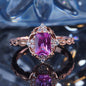 2CT Pink Sapphire Ring Blush Pinkish Bridal Wedding Ethereal Promise Proposing Ring in 925 sterling silver lab grown gemstone [WG38-Comely]