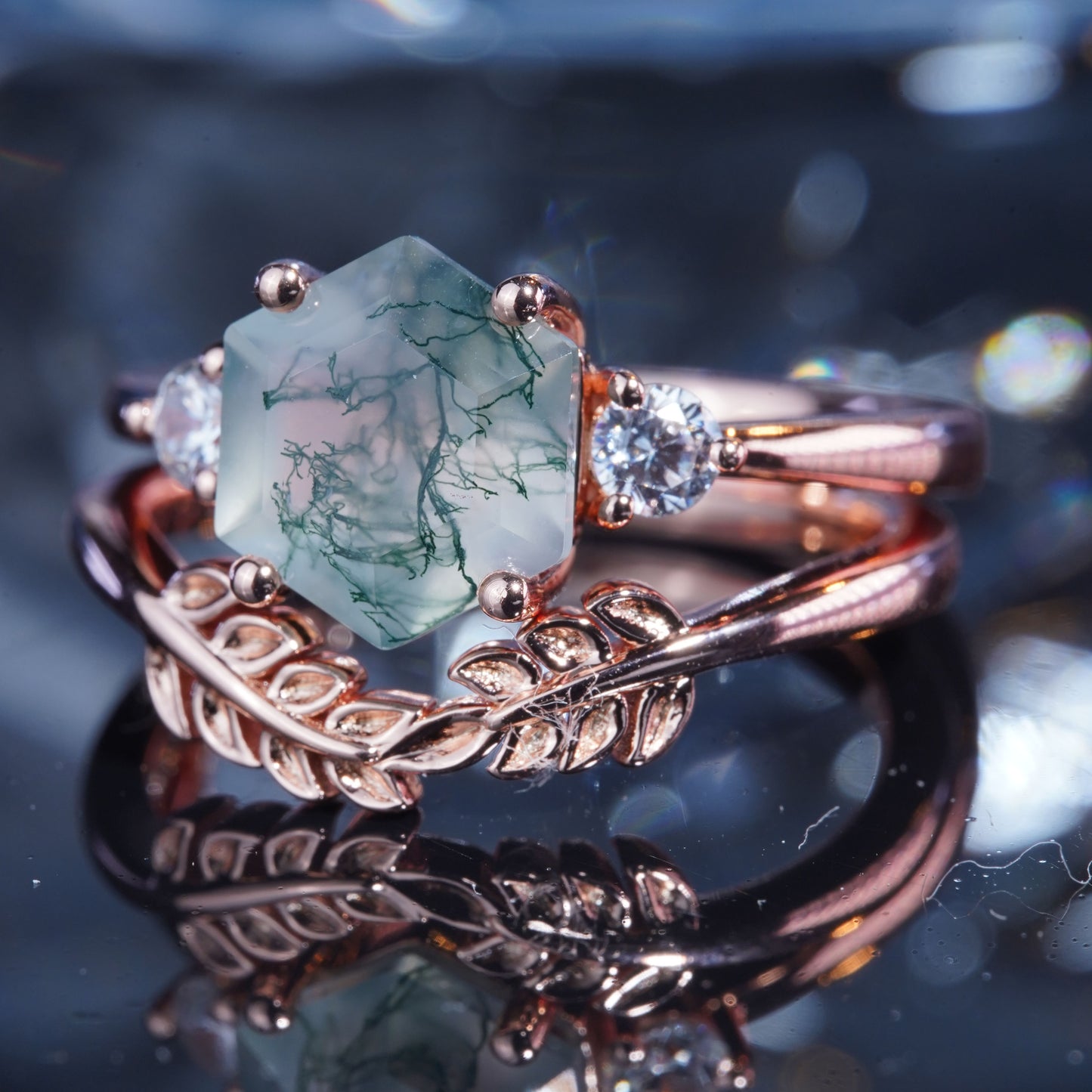 2CT Agate Ring Opulent Charm Glamorous Gemstone Ring in 925 sterling silver lab grown gemstone[ZH10-Comely]