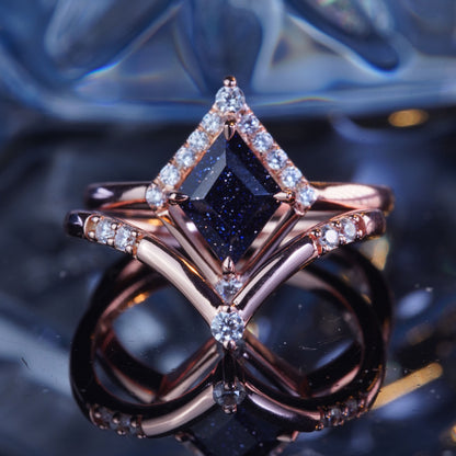 2CT Galaxy Sandstone Ring Feminine Elegance Delicate Bridal Wedding Engagement Promise Proposing Ring in 925 sterling silver lab grown gemstone[ZH03-Comely]