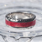 Enamel red color ring mighty strong precious in 925 sterling silver[FL02-Classic]