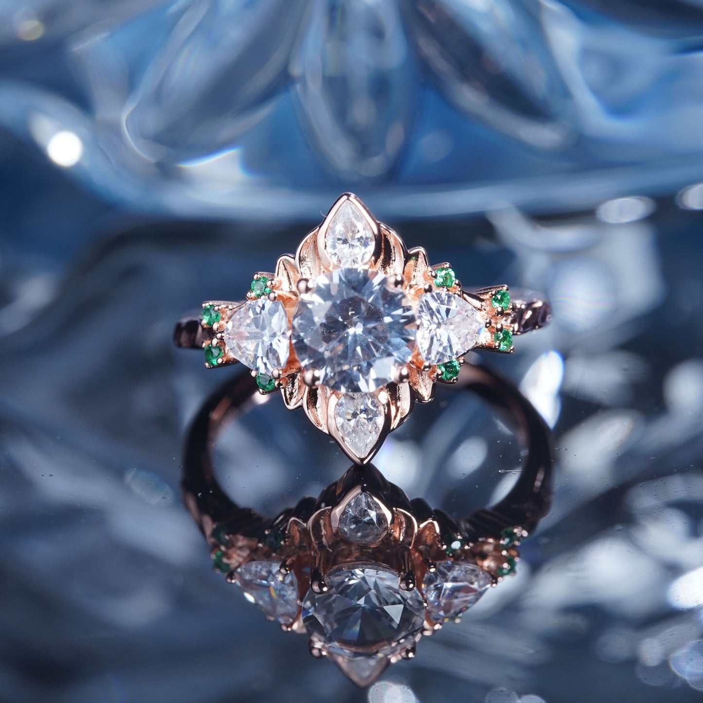 2CT White Sapphire Ring Dazzling Delight Captivating Engagement Promise Proposing Ring Bridal Ring Set in 925 Sterling Silver lab grown gemstone[WG43-Comely]