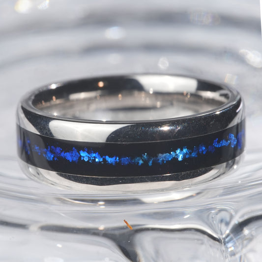 Enamel blue color ring exquiste dark knight in 925 sterling silver[FL01-Classic]
