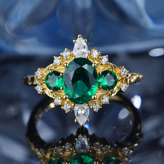 3CT Spinel Ring Charming Glow Alluring Engagement Promise Proposing Bridal Wedding Ring in 925 sterling silver lab grown gemstone[WG44-Comely]