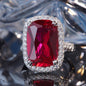 17CT Rubie ring Grand Noble Mystery Vintage Engagement Promise Ring in 925 sterling silver lab grown gemstone[WG07-Classic]
