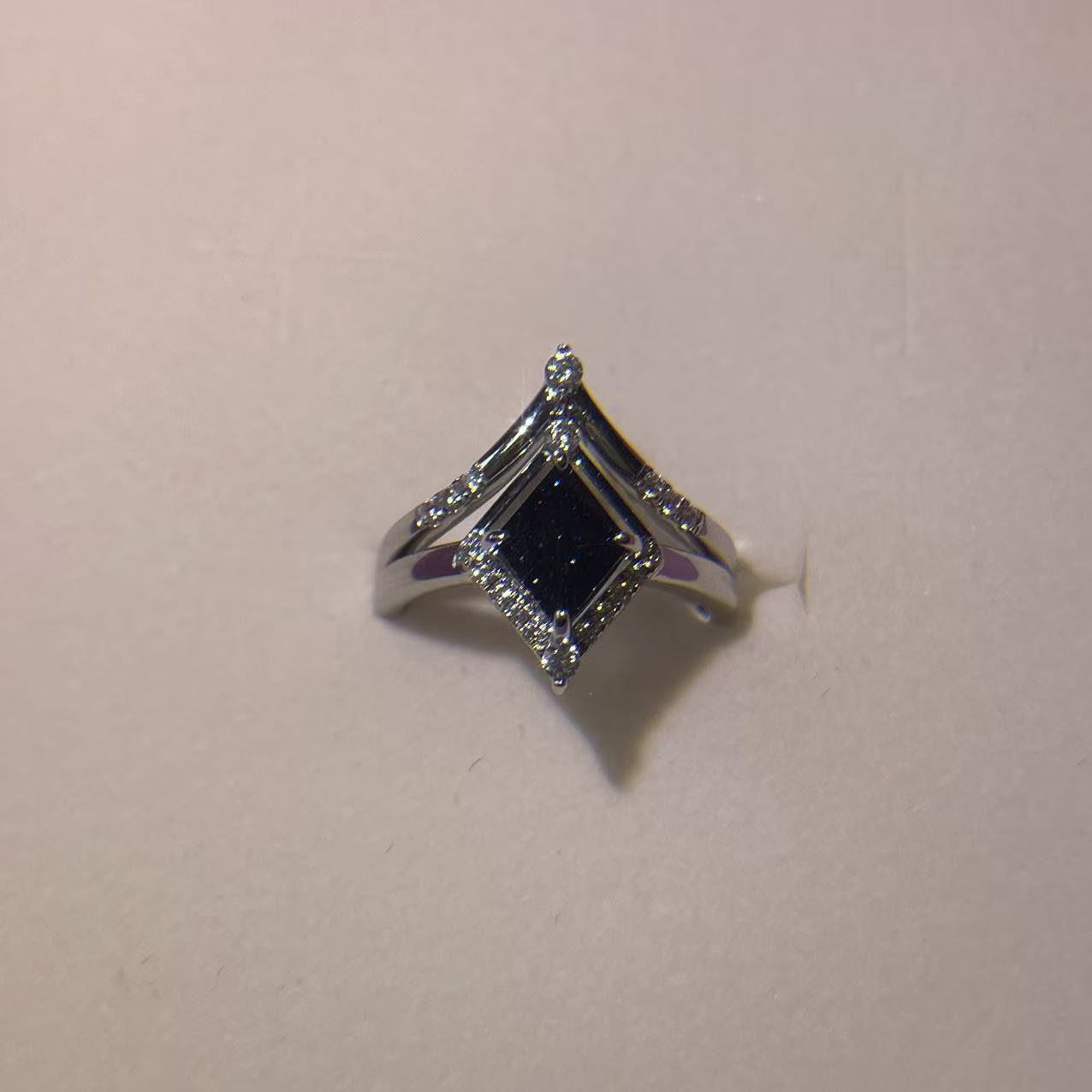 2CT Galaxy Sandstone Ring Feminine Elegance Delicate Bridal Wedding Engagement Promise Proposing Ring in 925 sterling silver lab grown gemstone[ZH03-Comely]