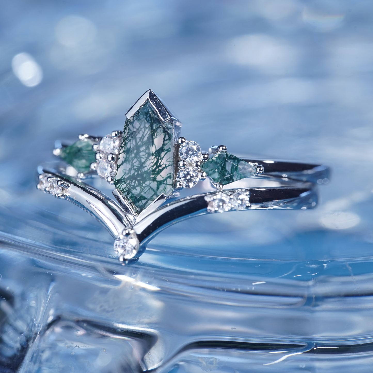 3CT Agate Ring Graceful Radiance Exquisite Nobel Queen Engagement Promise Proposing Ring Bridal Wedding Ring in 925 sterling silver lab grown gemstone[ZH13-Comely]