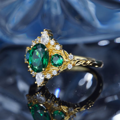 3CT Spinel Ring Charming Glow Alluring Engagement Promise Proposing Bridal Wedding Ring in 925 sterling silver lab grown gemstone[WG44-Comely]