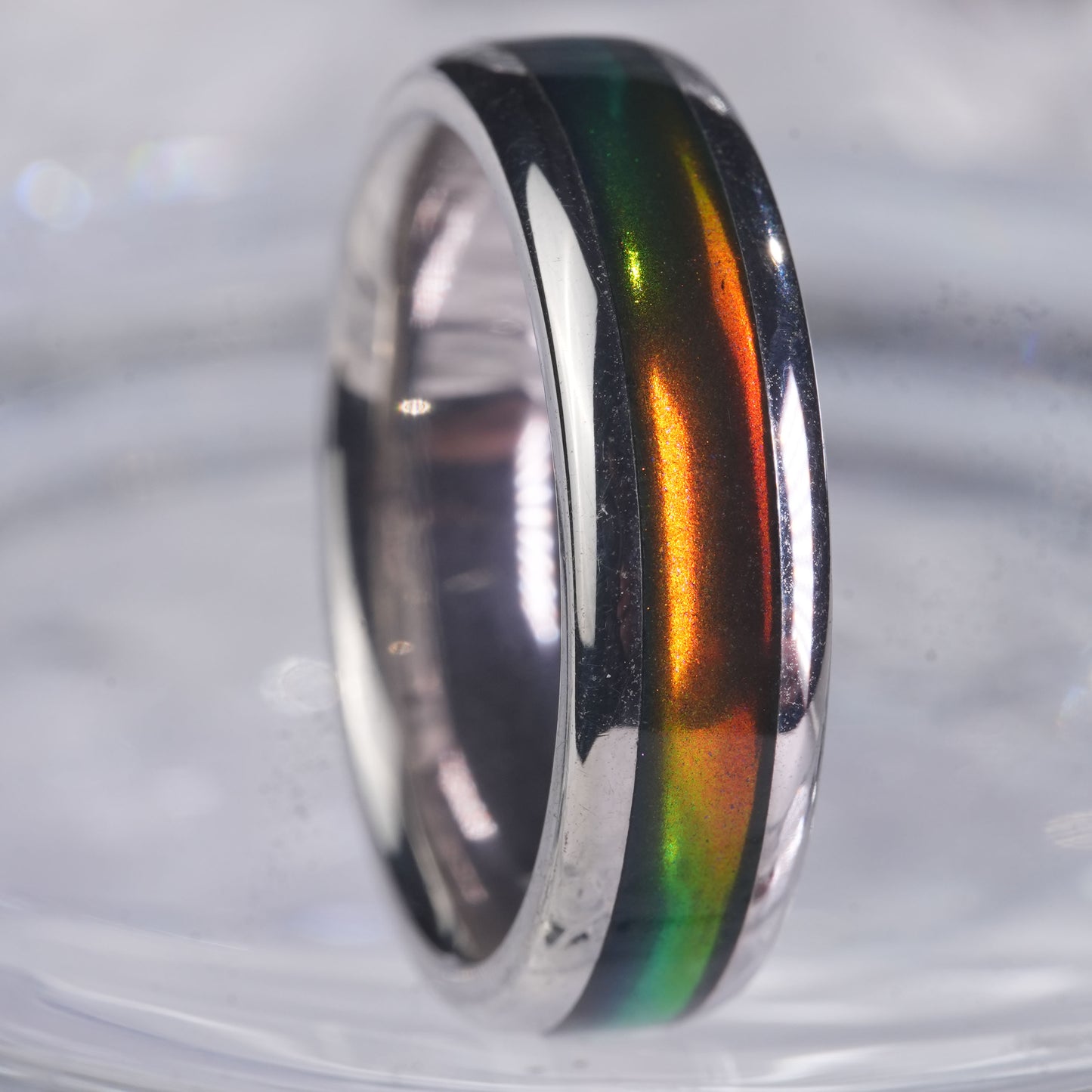 Enamel rainbow ring mighty dazzling in 925 sterling silver[FL04-Classic]