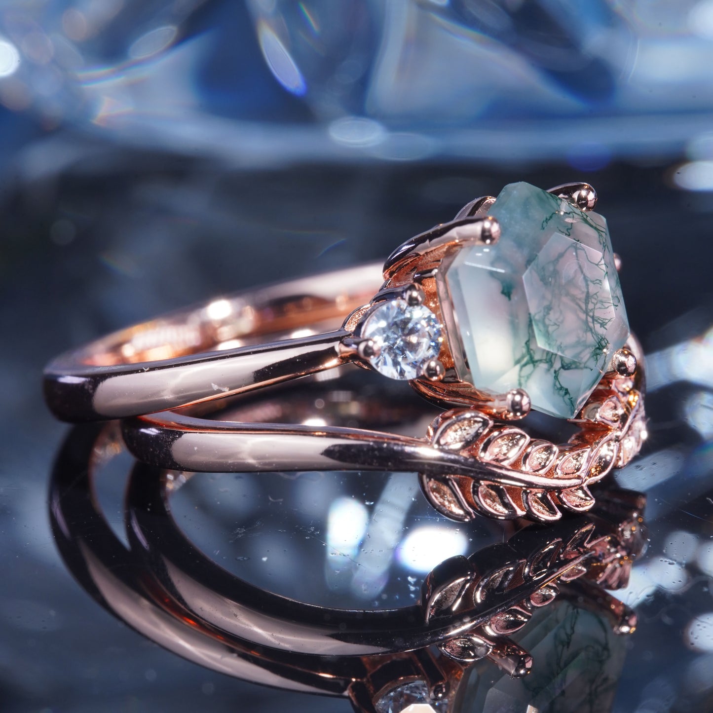 2CT Agate Ring Opulent Charm Glamorous Gemstone Ring in 925 sterling silver lab grown gemstone[ZH10-Comely]