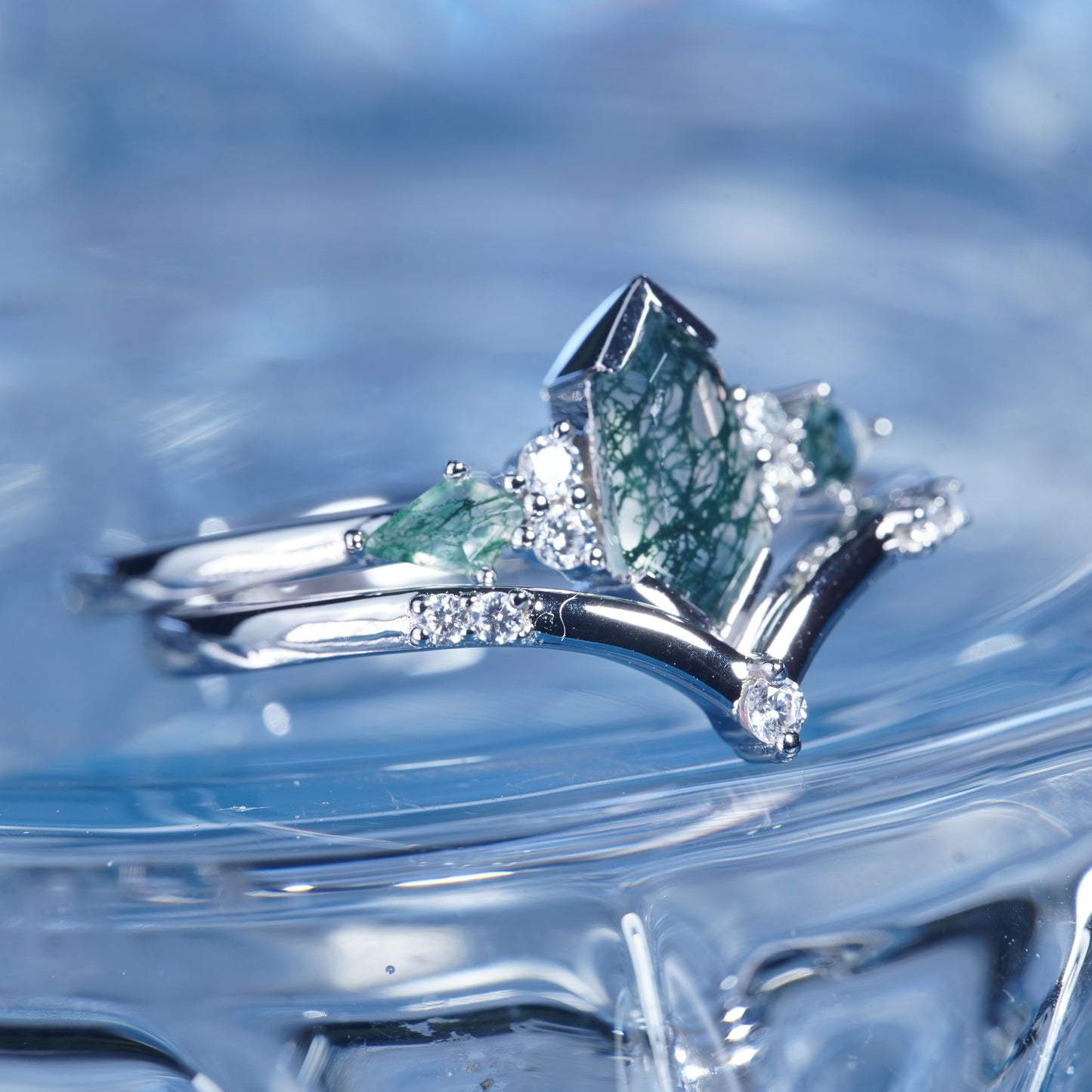 3CT Agate Ring Graceful Radiance Exquisite Nobel Queen Engagement Promise Proposing Ring Bridal Wedding Ring in 925 sterling silver lab grown gemstone[ZH13-Comely]