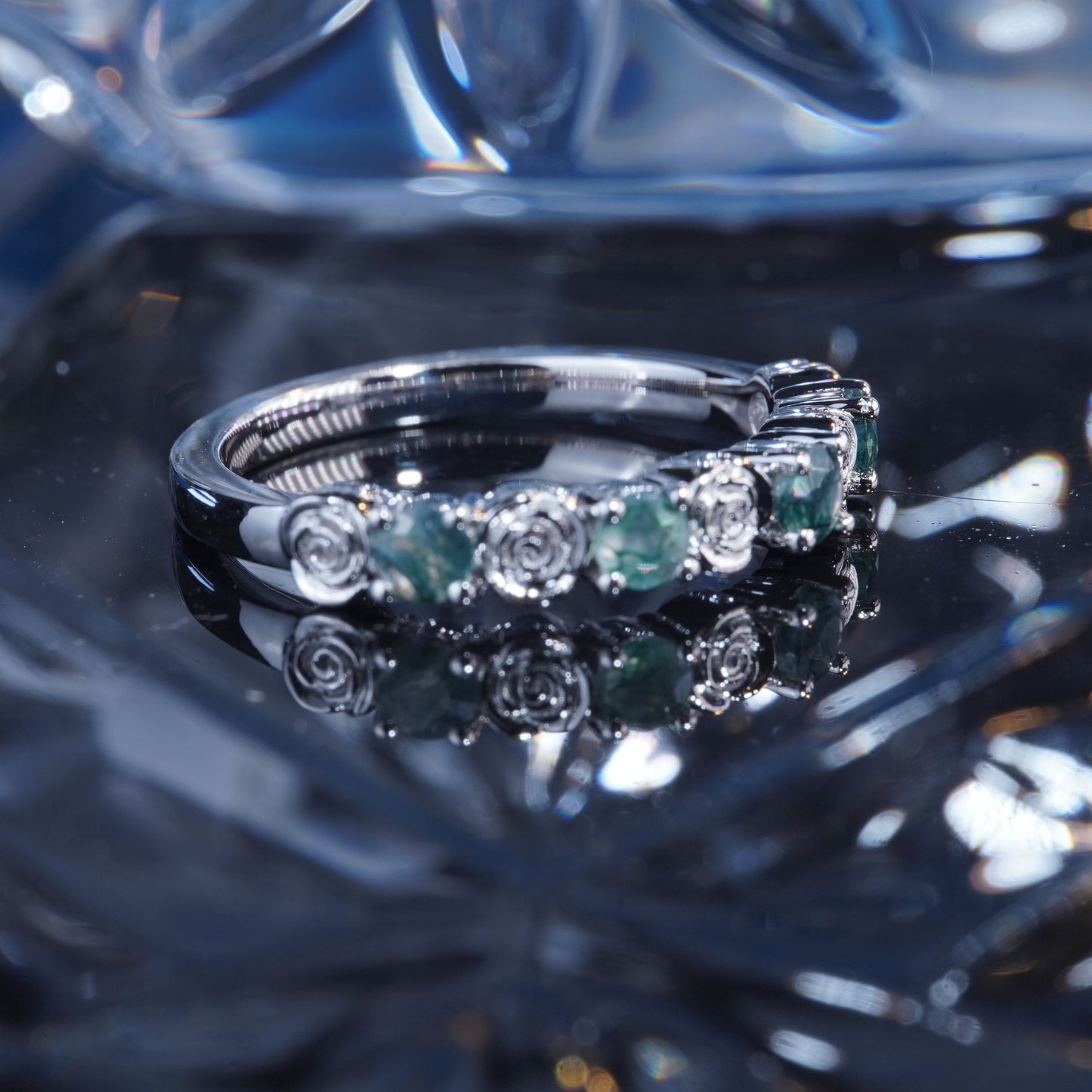 Flower Wedding Band For Women- Twig Engagement Ring- 925 Sterling Silver Leaf and Vine Nature Promise Anniversary Ring [YX12-Comely]