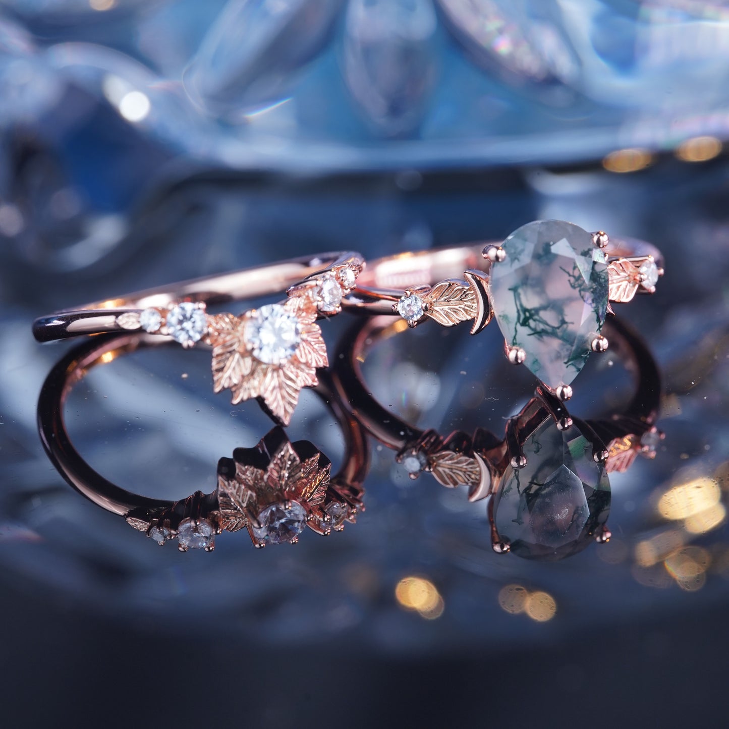 3CT Agate Ring Tear Drop Graceful Radiance Exquisite Engagement Promise Proposing Ring Bridal Wedding Ring in 925 sterling silver lab grown gemstone[ZH09-Comely]