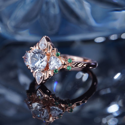 2CT White Sapphire Ring Dazzling Delight Captivating Engagement Promise Proposing Ring Bridal Ring Set in 925 Sterling Silver lab grown gemstone[WG43-Comely]