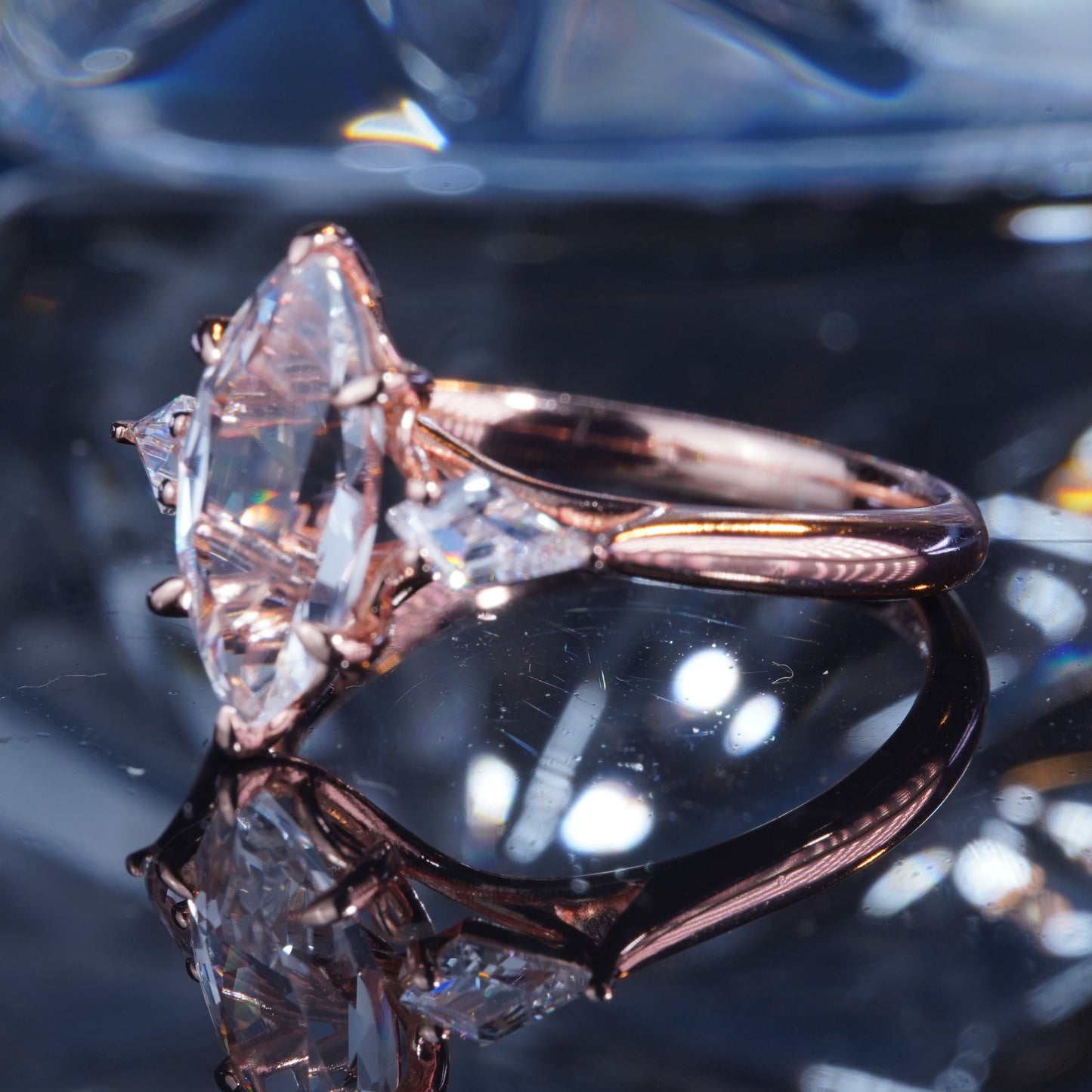 2CT White Sapphire Ring Graceful Radiance Exquisite Bridal Wedding Engagement Promise Proposing Ring in 925 sterling silver lab grown gemstone[WG57-Comely]