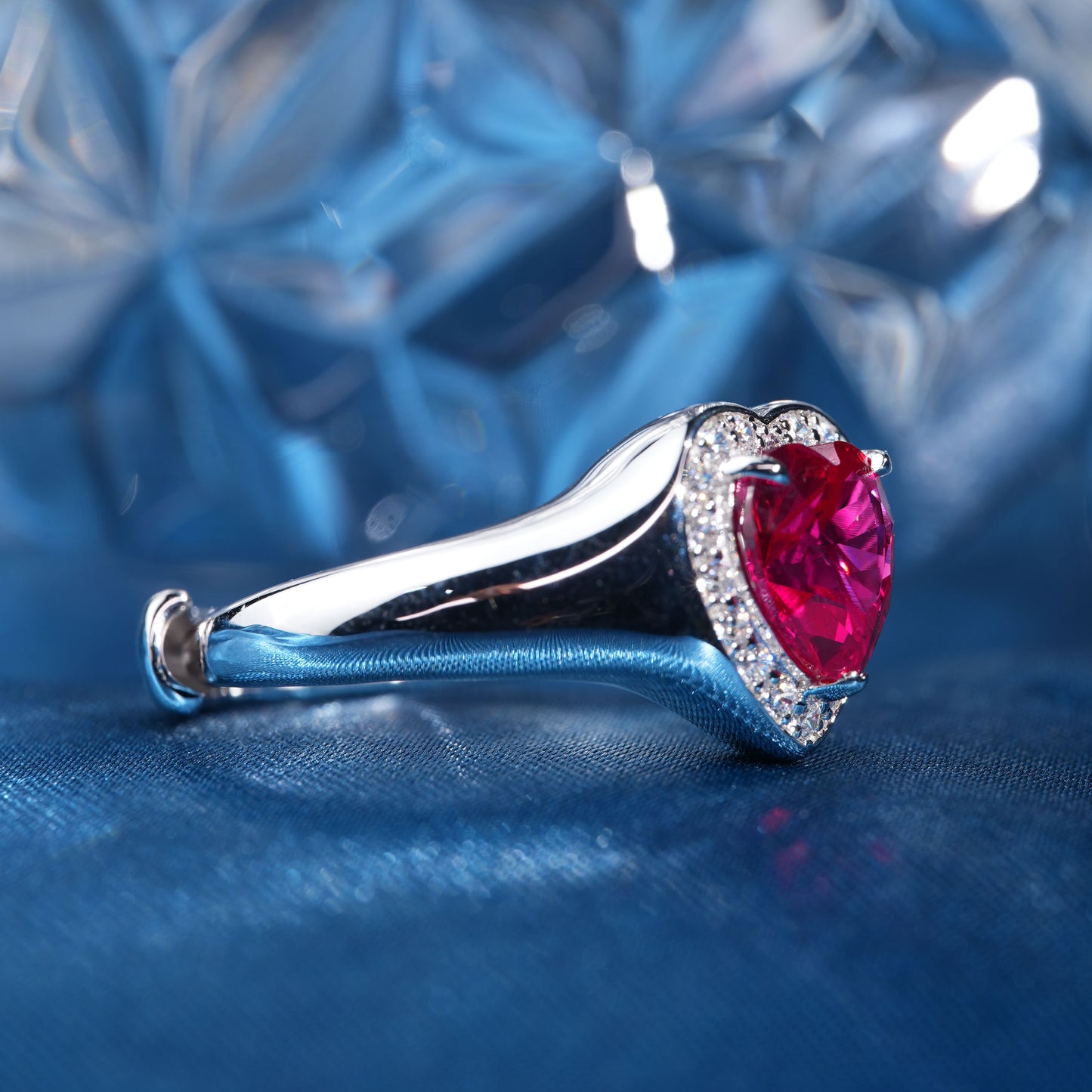 [SLR12-Classic] 3CT Ruby ring sophisticated charm alluring ring in 925 sterling silver lab grown gemstone