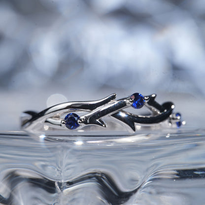 Sapphire ring casual daily ring set iconic in 925 sterling silver[YX01-Comely]