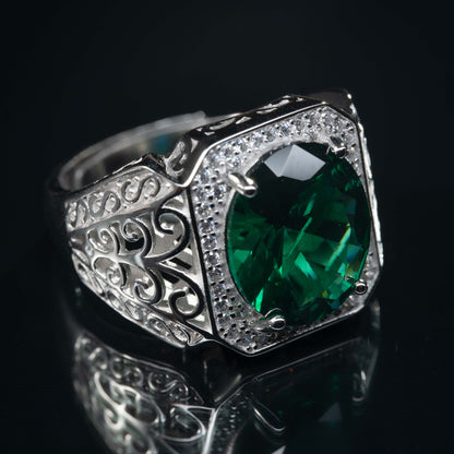 10CT Stunning exquisite plant pattern vintage in 925 sterling silver lab grown gemstone[C12G-Classic]