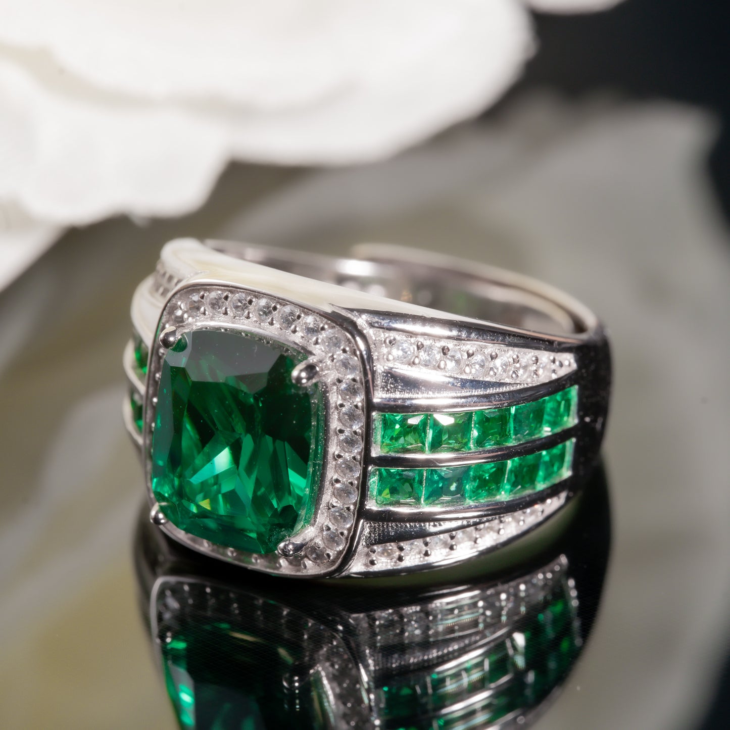 3.5CT Stunning ring with dazzling appearance stylish in 925 sterling silver Lab grown gemstone[C04G-Classic]