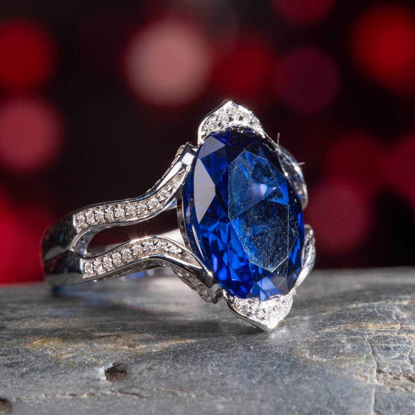 [SLB6-Classic] 7CT Sapphire ring regal radiance luxurious men ring in 925 sterling silver lab grown gemstone